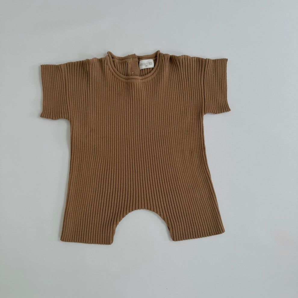 【LAST ONE】WALNUT RIBB ROMPER