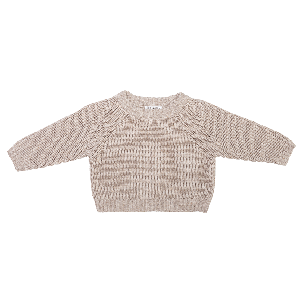 【LAST ONE】Speckled Hemp Raglan Pull Over - Pebble