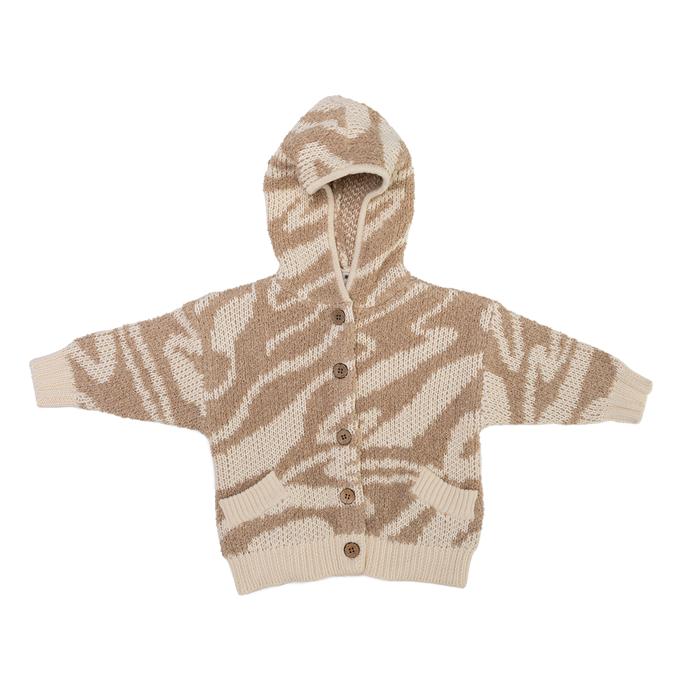 【LAST ONE】Teddy Ripple Jacket - Stone