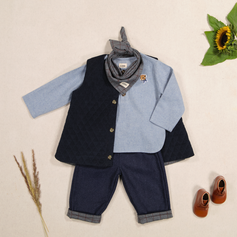 【LAST TWO】Blouse KURTA - Denim