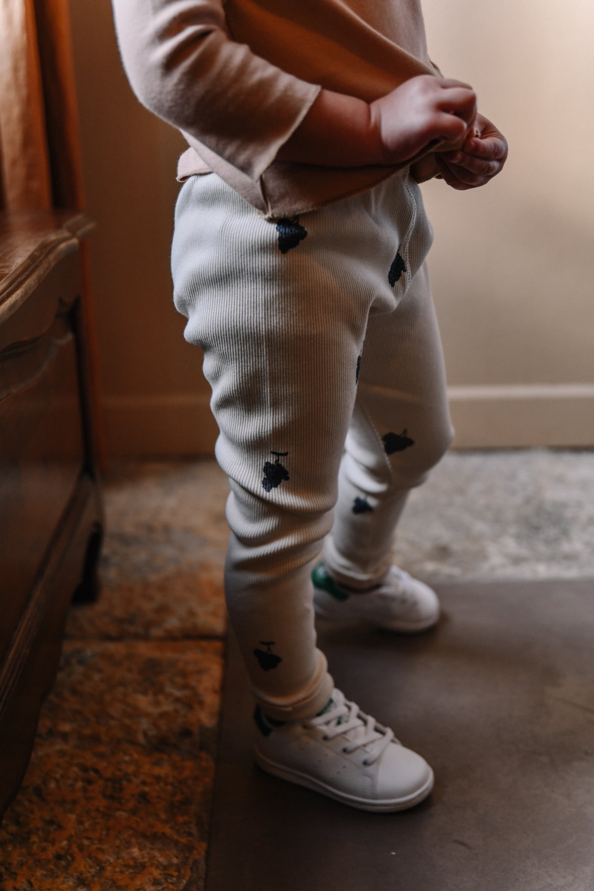 LEGGINGS ROM POM - ÉCRU RAISIN