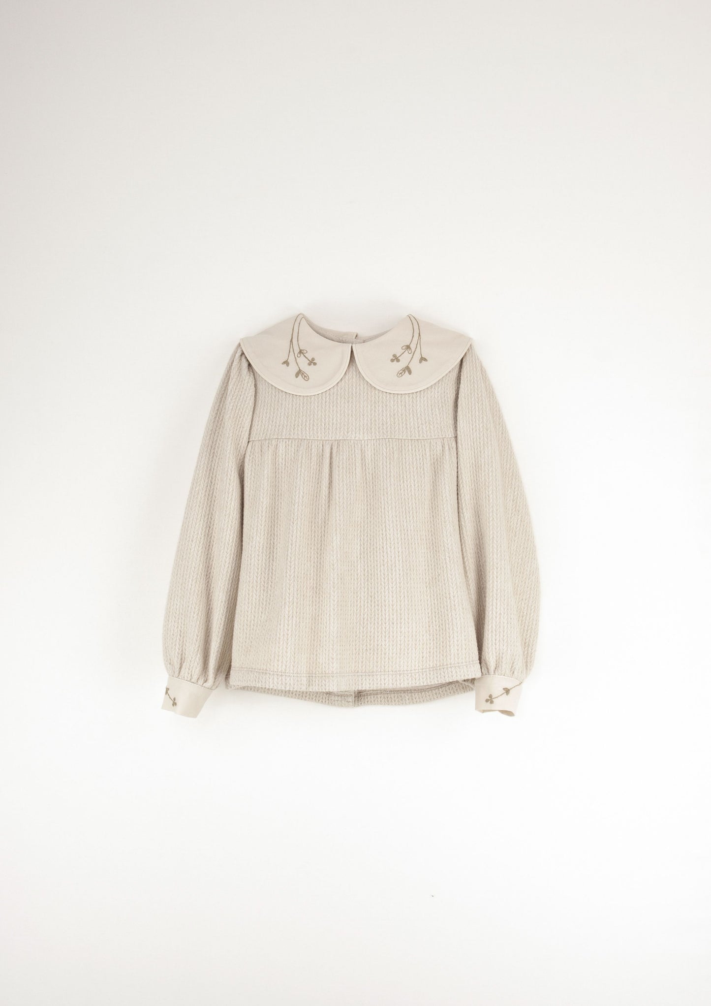 【LAST ONE】Knitted blouse with baby collar