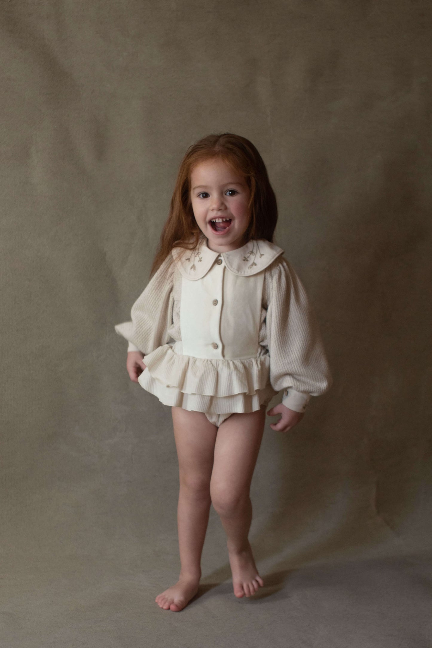 【LAST ONE】Knitted blouse with baby collar