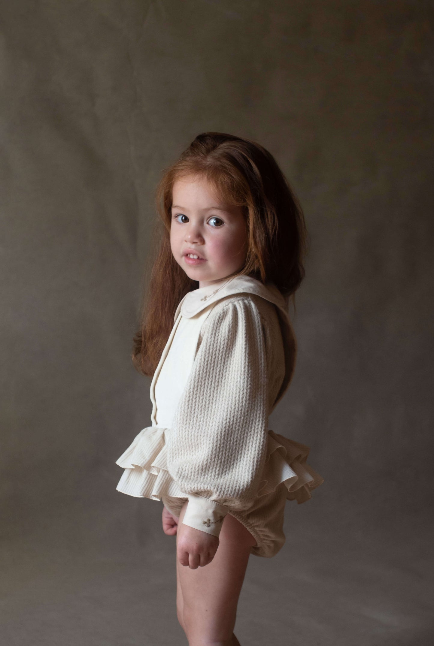 【LAST ONE】Knitted blouse with baby collar