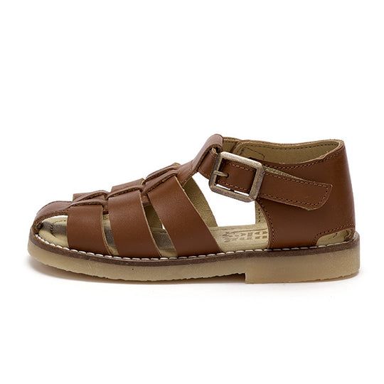 【LAST TWO】NOAH KIDS FISHERMAN SANDAL CHESTNUT BROWN LEATHER