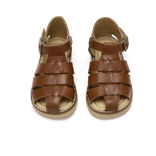 【LAST TWO】NOAH KIDS FISHERMAN SANDAL CHESTNUT BROWN LEATHER