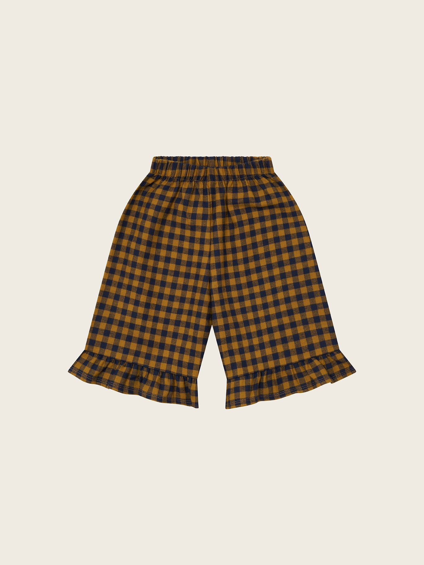 【LAST TWO】Blueberry Gingham Frill Culottes