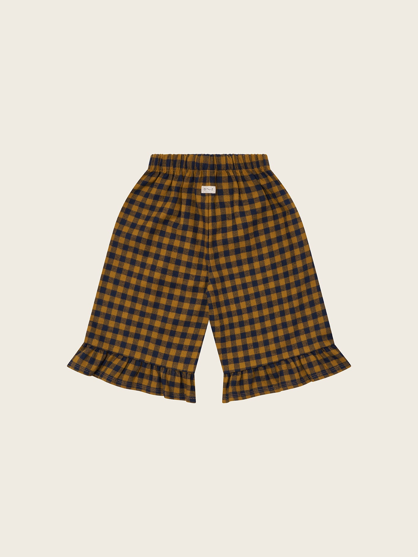 【LAST TWO】Blueberry Gingham Frill Culottes