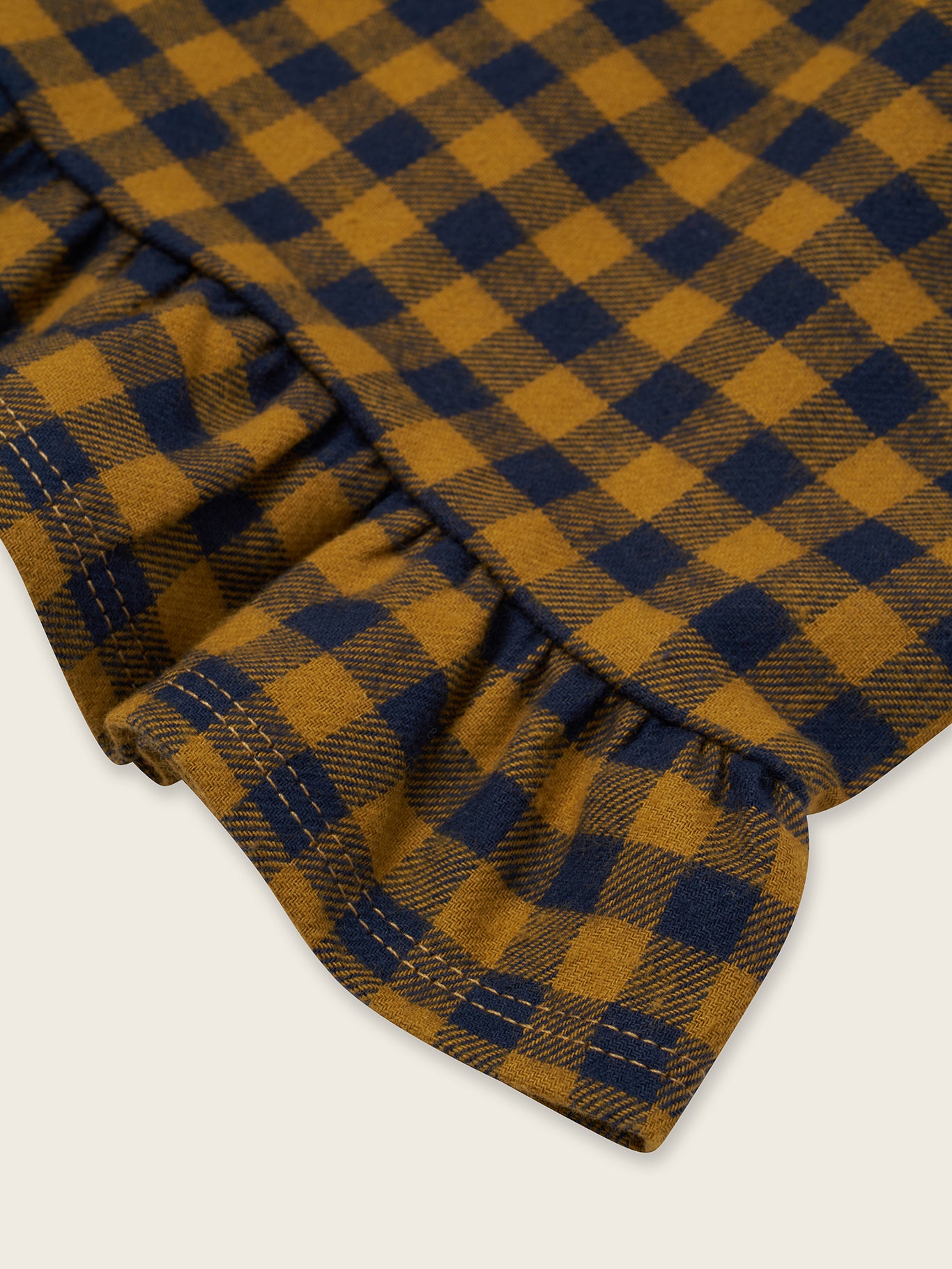 【LAST TWO】Blueberry Gingham Frill Culottes