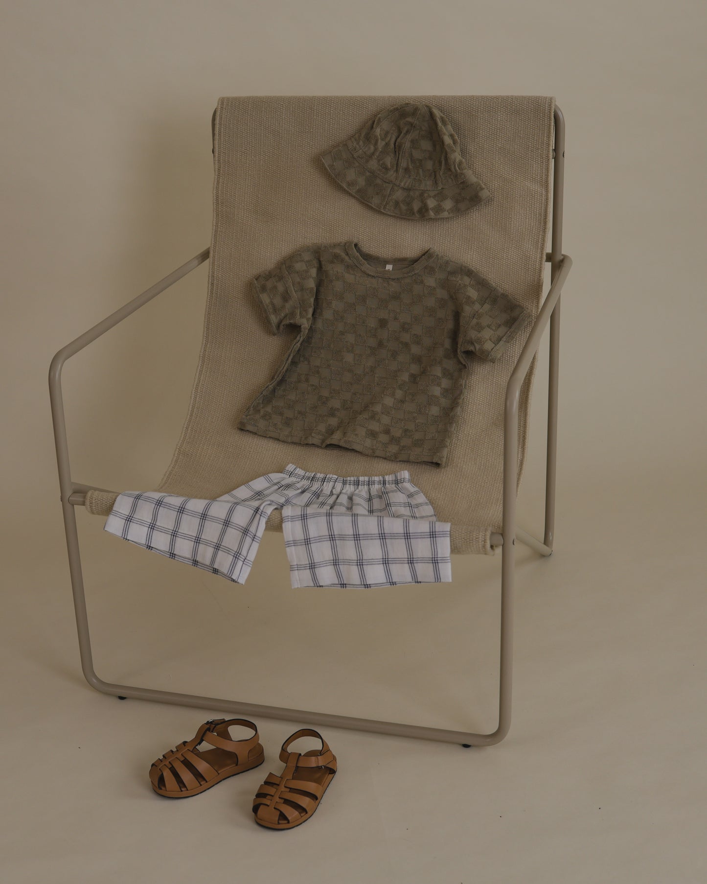 【LAST TWO】Dusky Checkboard Terry Sun Hat
