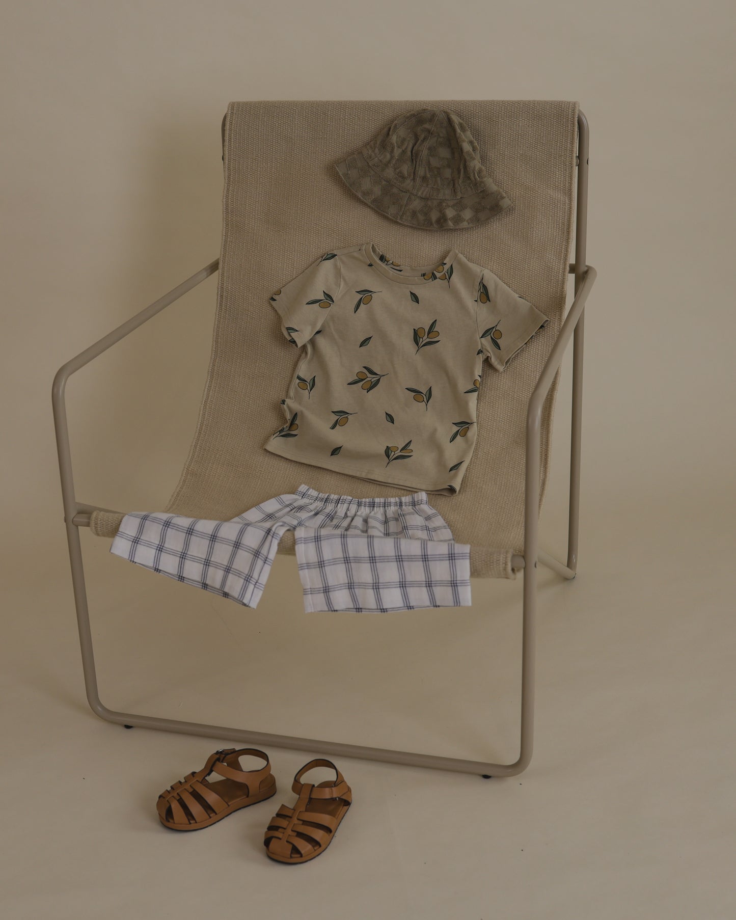 【LAST TWO】Dusky Checkboard Terry Sun Hat