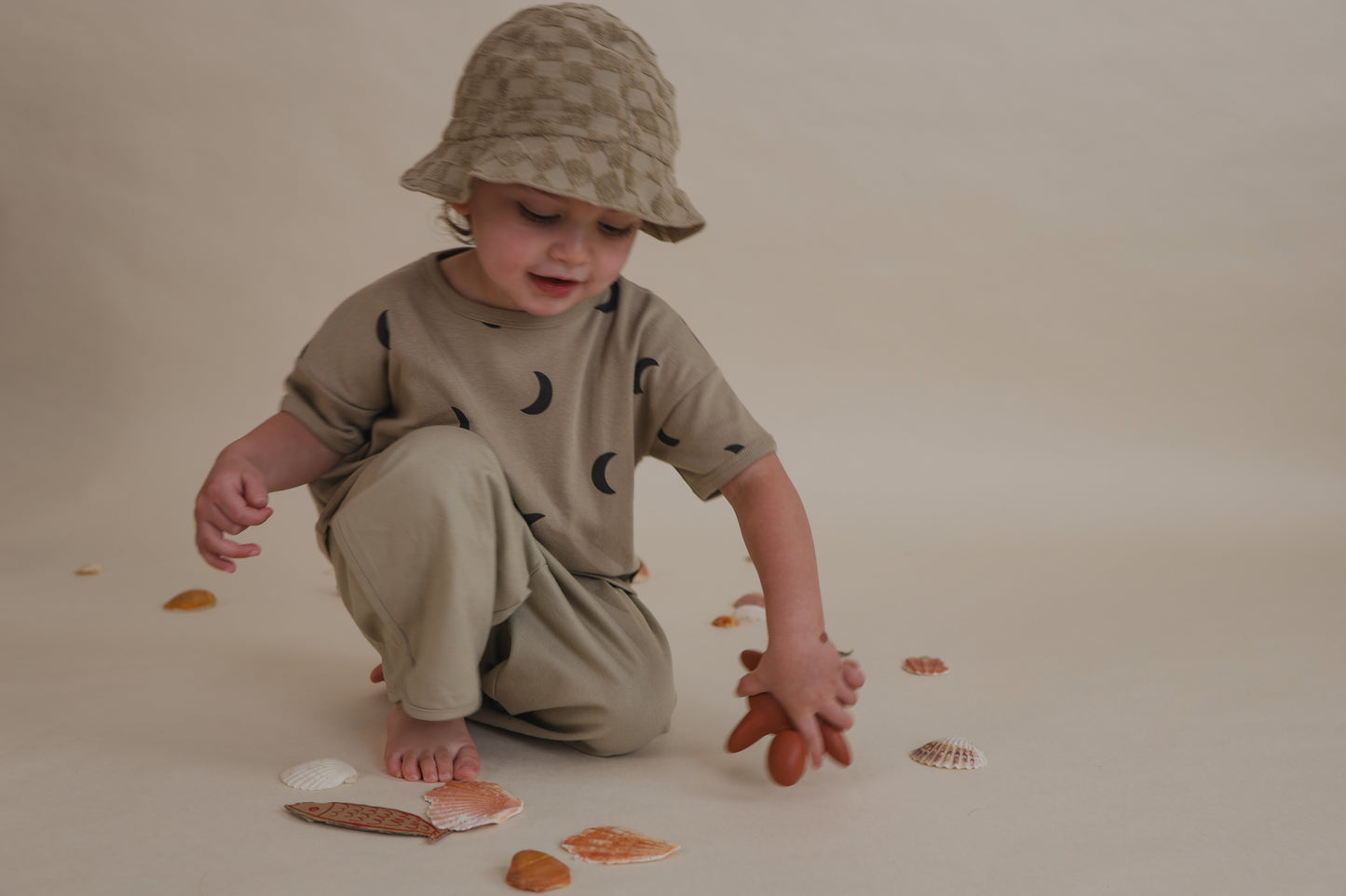 【LAST TWO】Dusky Checkboard Terry Sun Hat