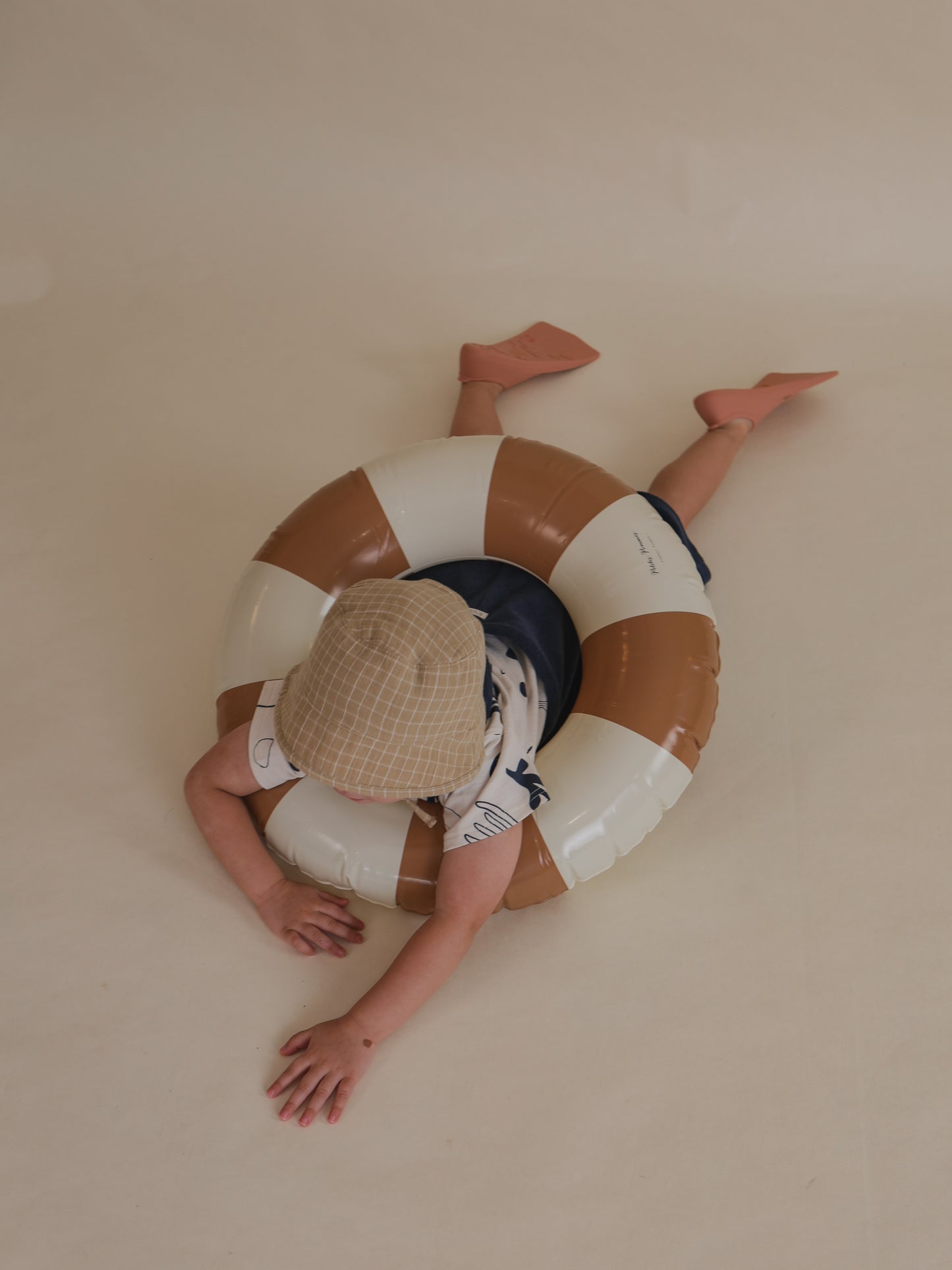 Grid Check Bucket Sun Hat Wheat