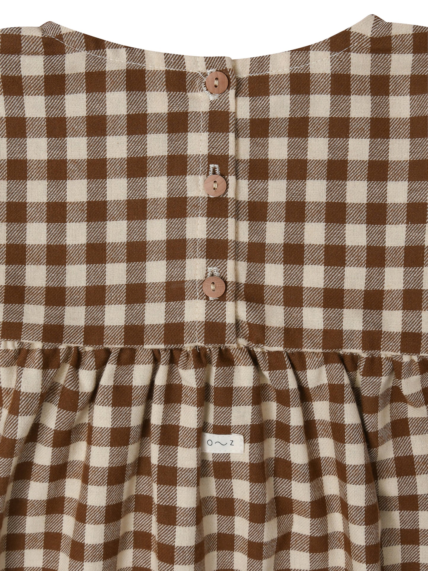 【LAST ONE】Chestnut Gingham Gather Dress