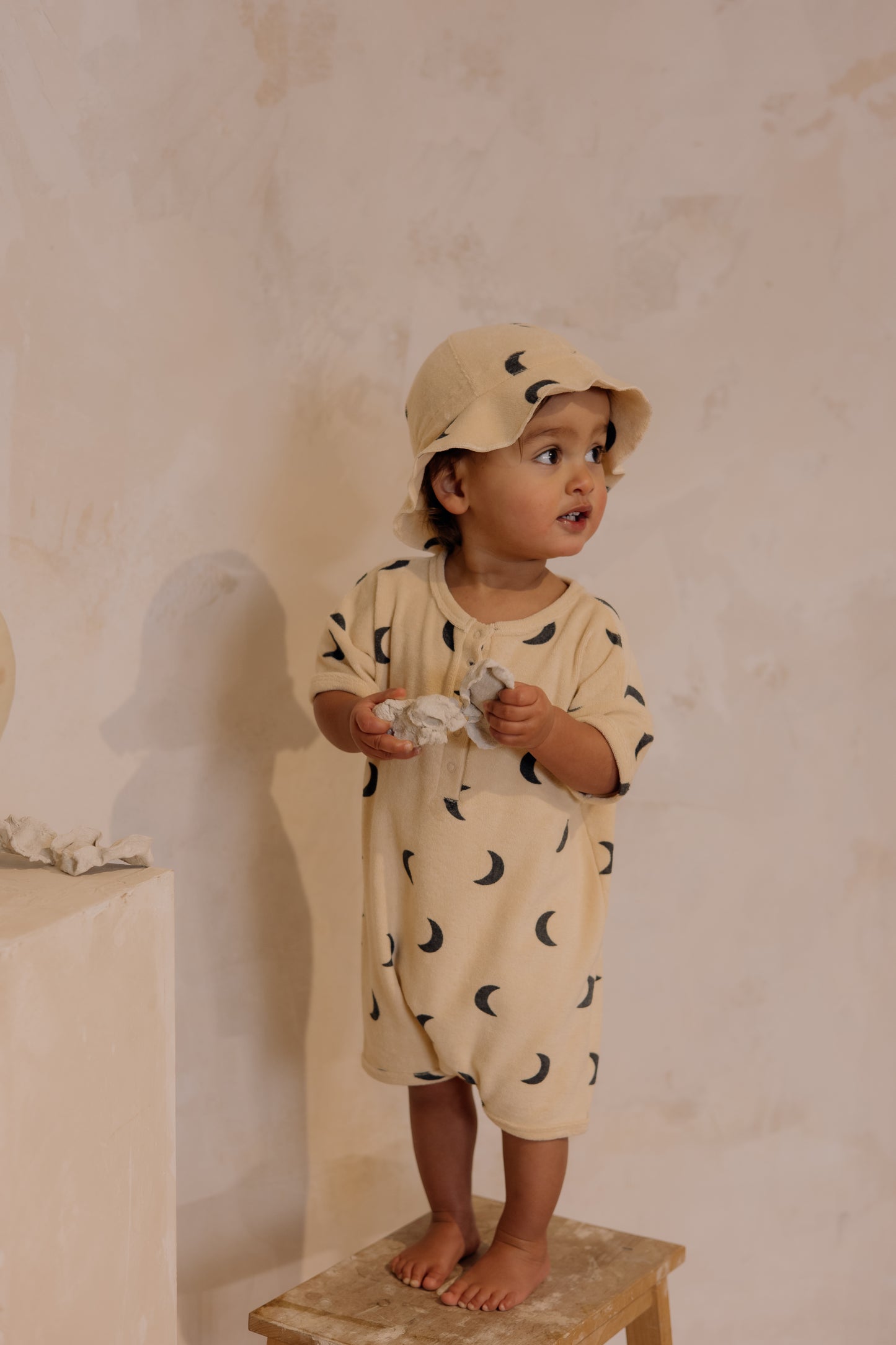 【LAST ONE】Pebble Midnight Terry Beach Romper