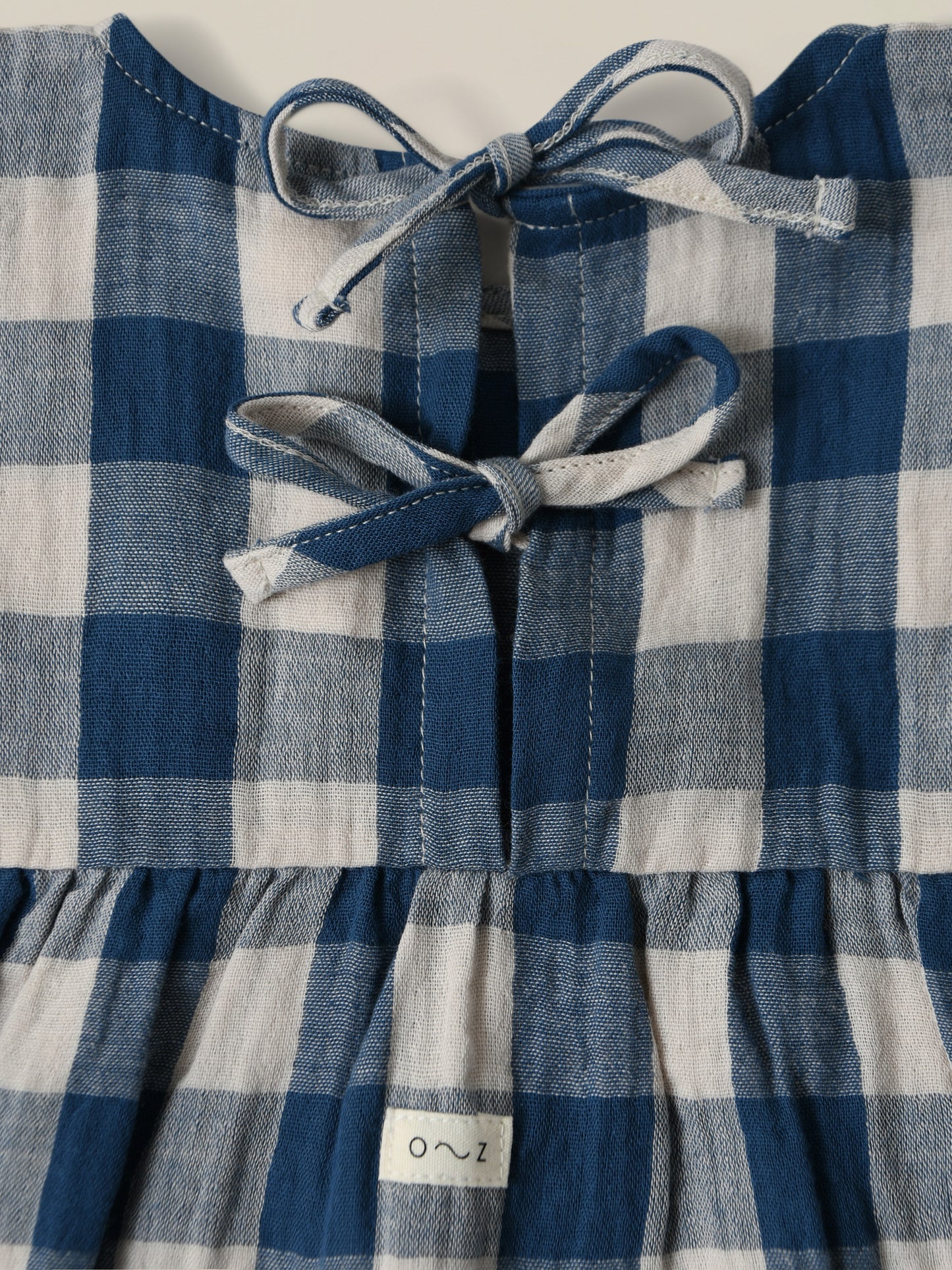 【LAST ONE】Pottery Blue Gingham Bella Dress