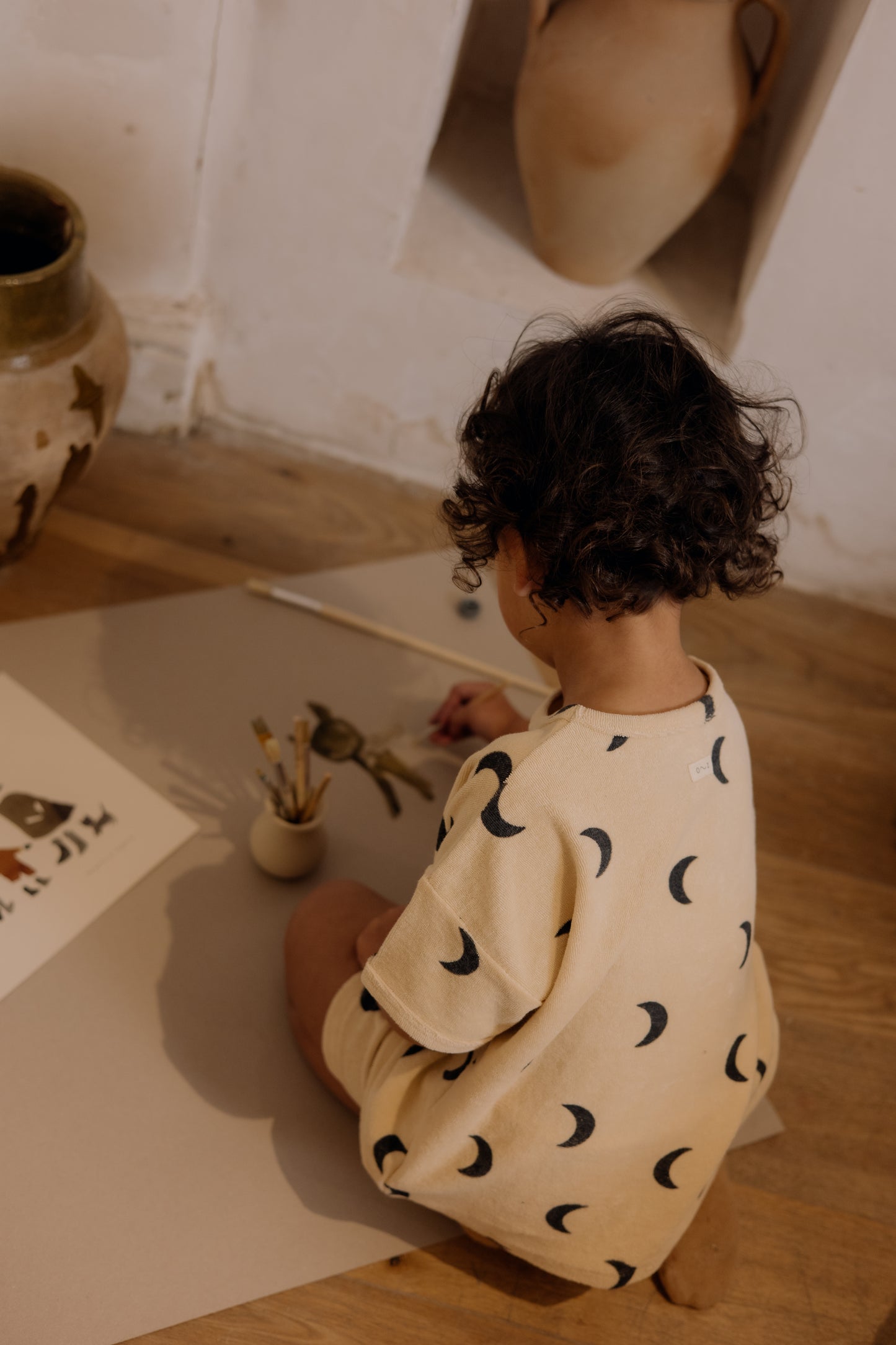 【LAST ONE】Pebble Midnight Terry Beach Romper