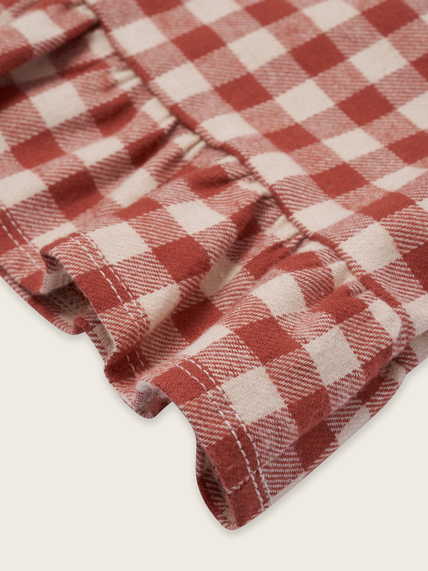 【LAST ONE】Paprika Gingham Frill Culottes