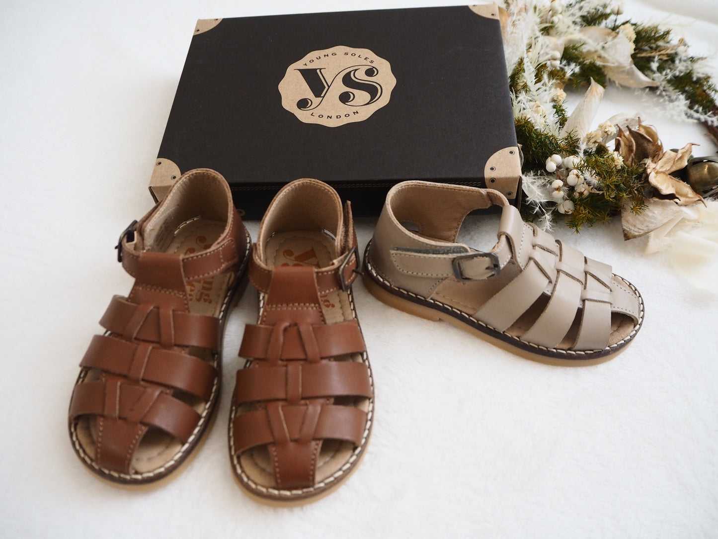 NOAH KIDS FISHERMAN SANDAL MINK LEATHER