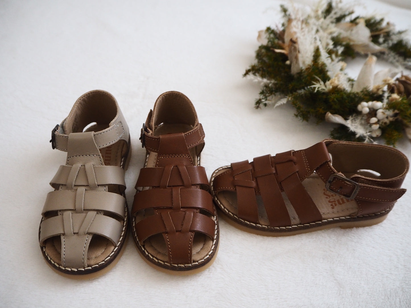 NOAH KIDS FISHERMAN SANDAL MINK LEATHER