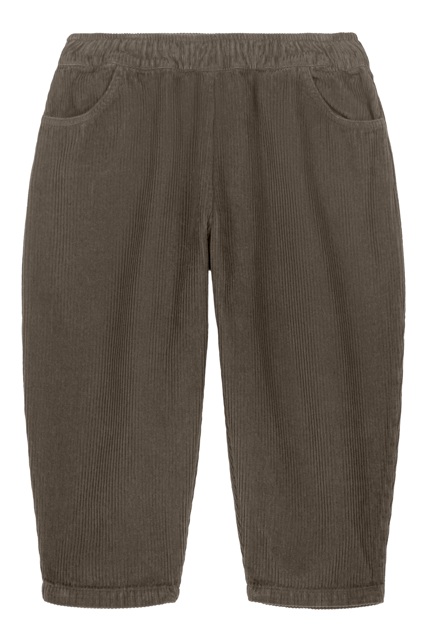 PANTALON CARROTT CORDEROY TAUPE FONC