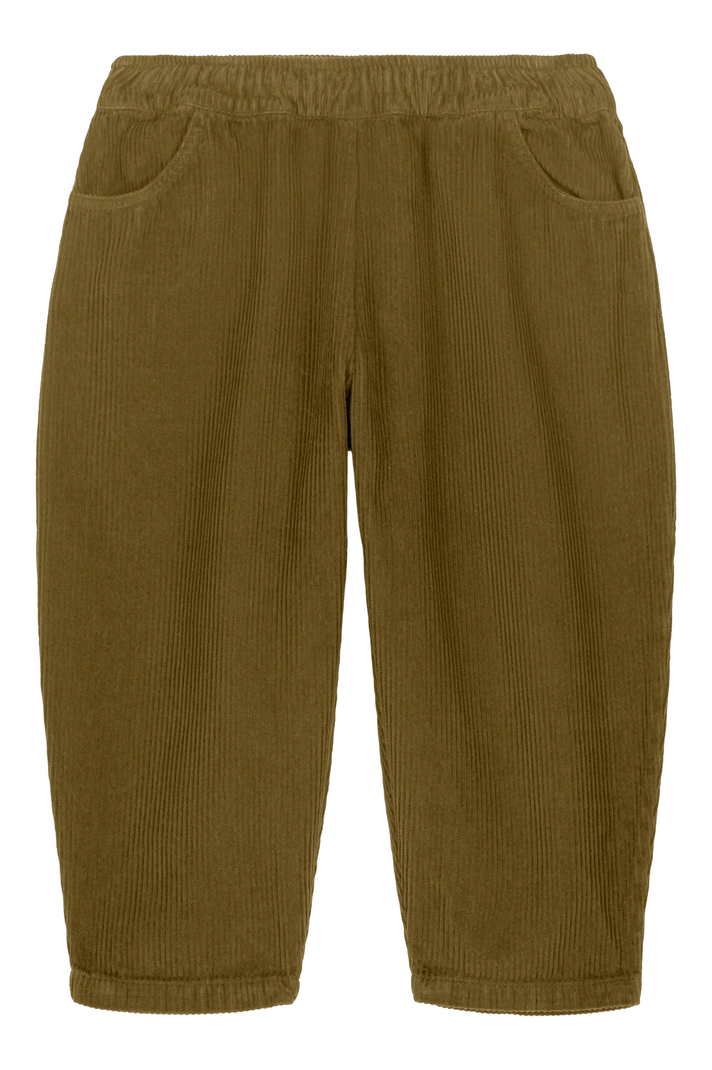 PANTALON CARROT CORDEROY GREEN NUTRIA