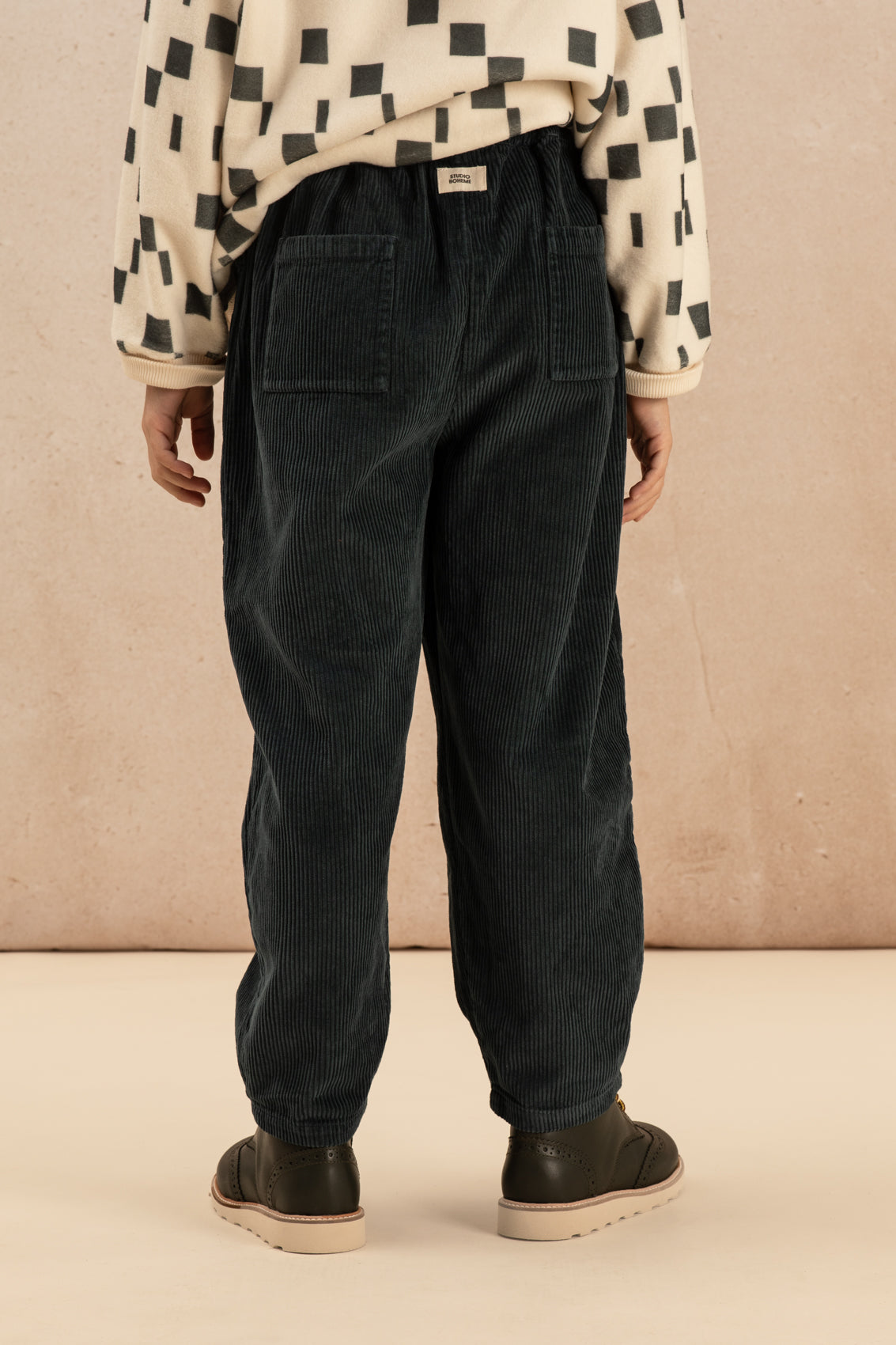 【LAST TWO】PANTALON CARROT CORDEROY - BLUE DENIM