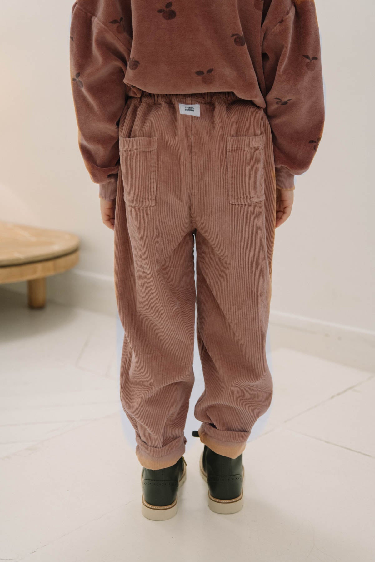 【LAST ONE】PANTALON CARROTT CORDEROY - VIEUX ROSE