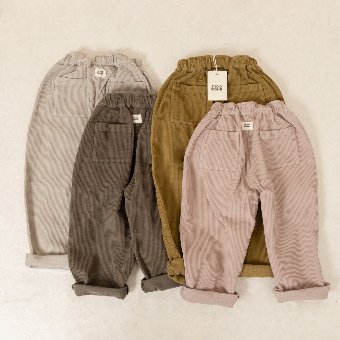 PANTALON CARROT CORDEROY GREY