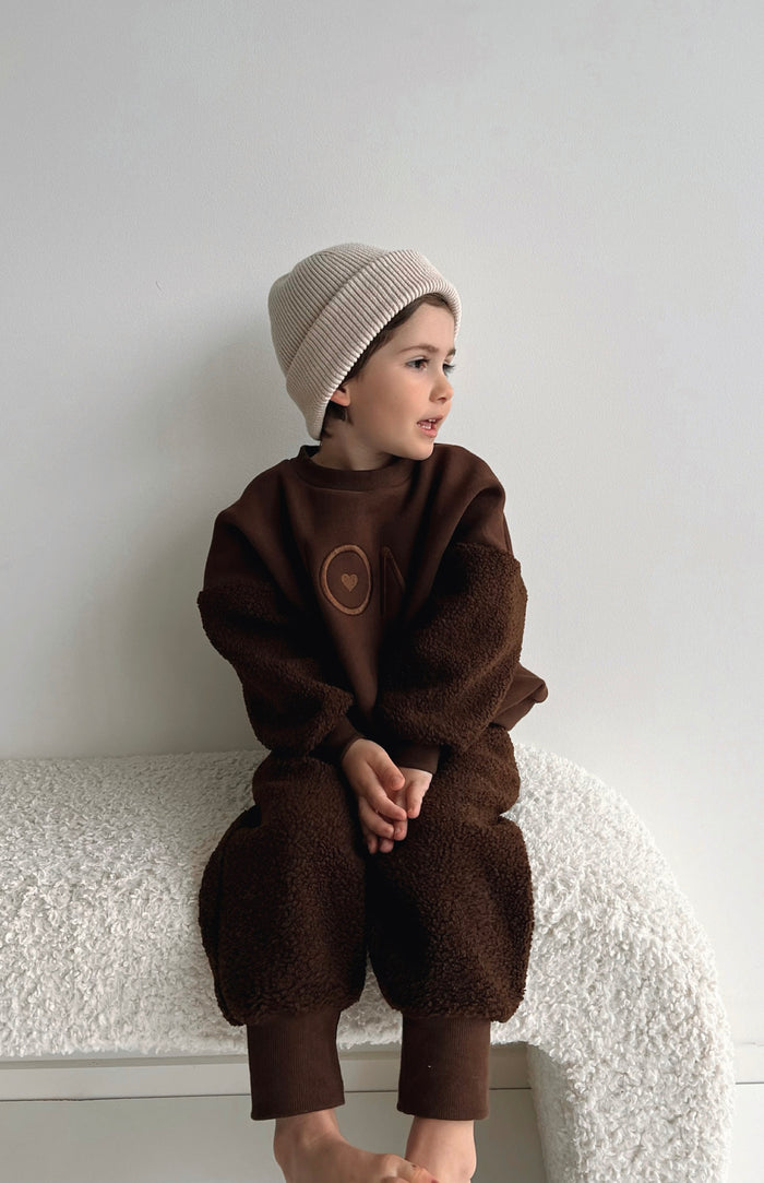 LOGO WOOLY JUMPER - CHOC