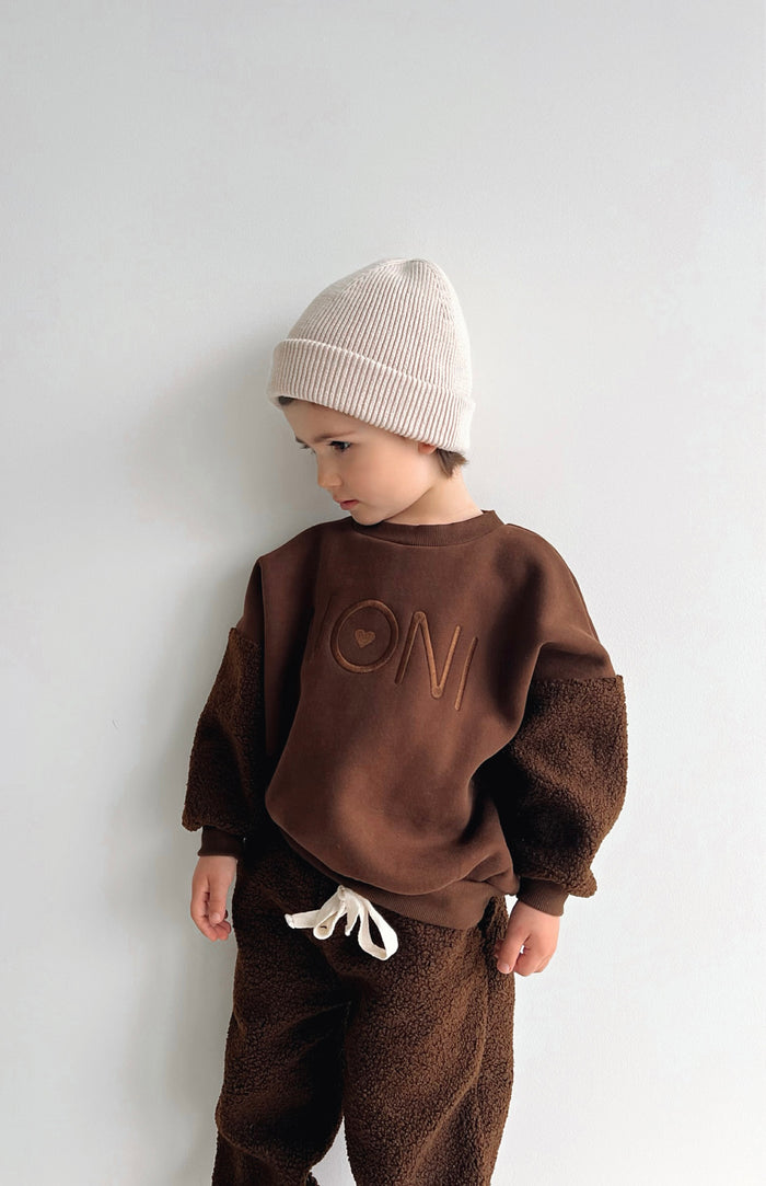 LOGO WOOLY JUMPER - CHOC
