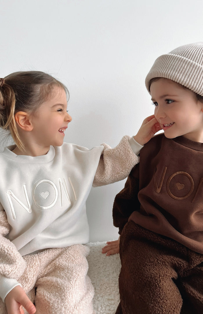 LOGO WOOLY JUMPER - CHOC