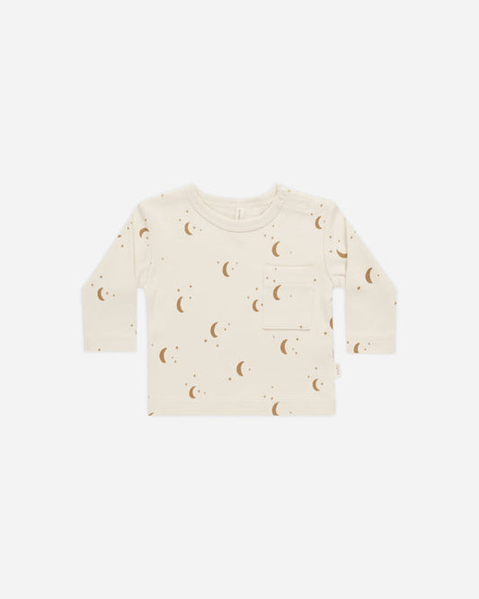 【LAST ONE】Long Sleeve Pocket Tee || Moons