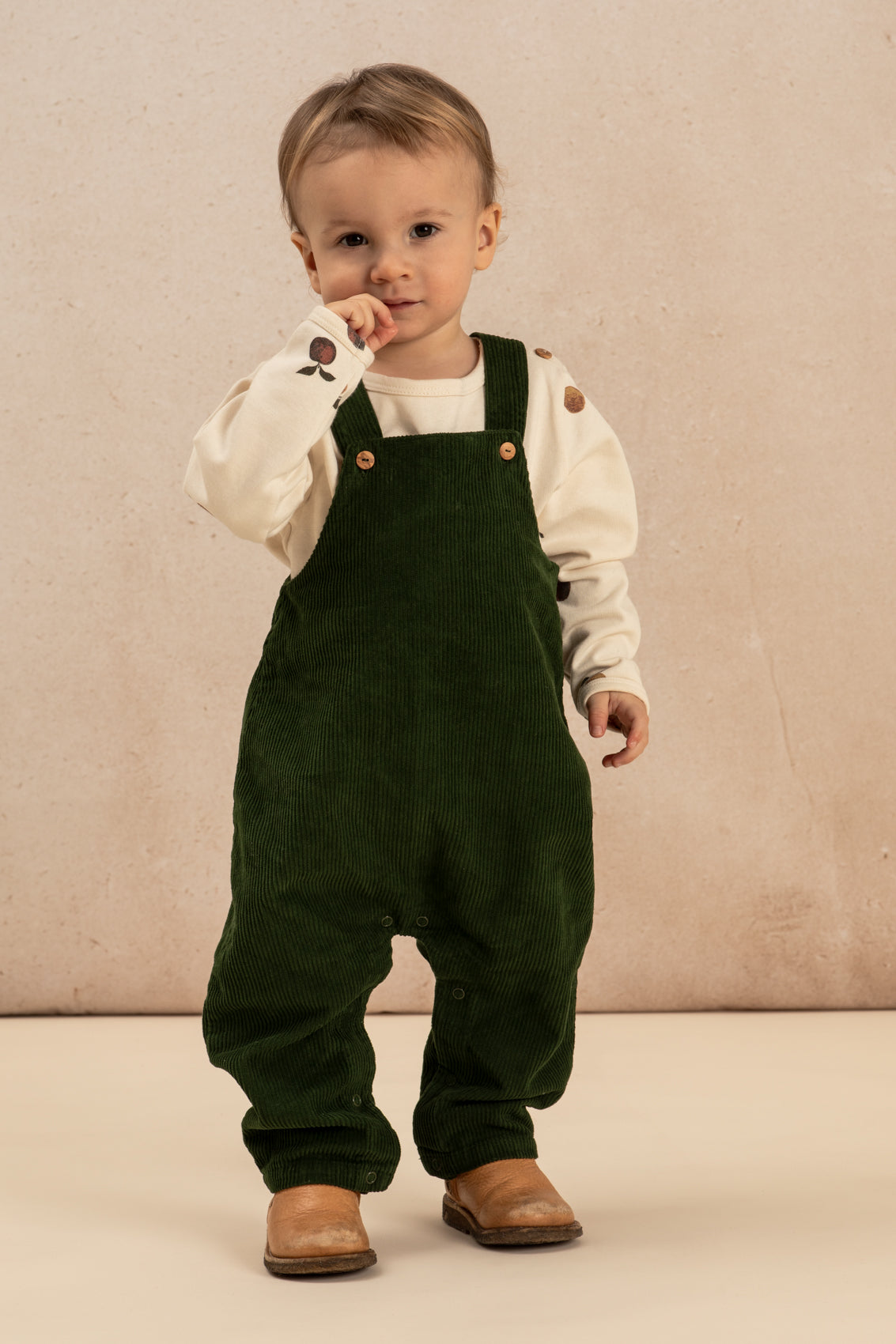【LAST ONE】SALOPETTE HOMER CORDEROY - VERT FORET