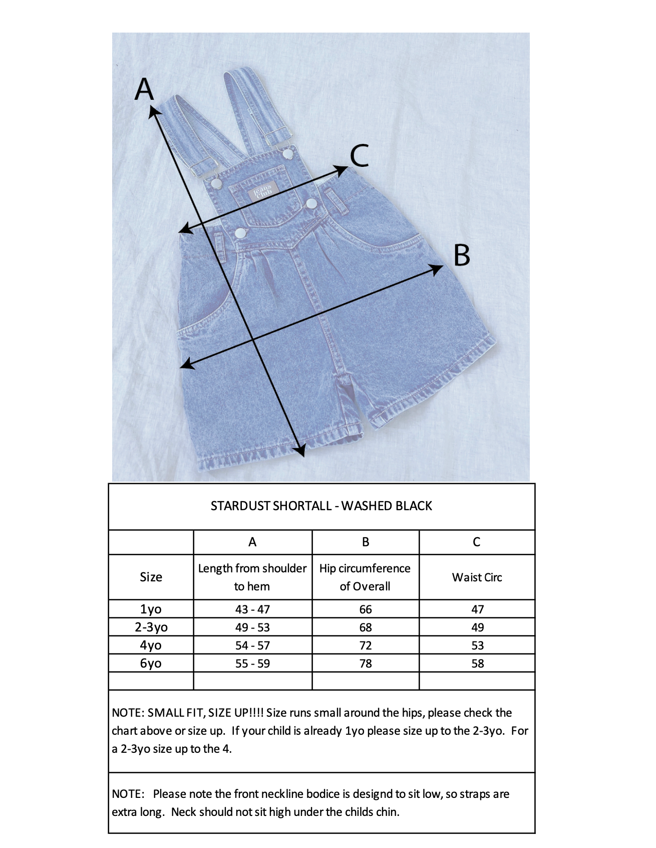 【LAST ONE】STARDUST SHORTALL - WASHED BLACK