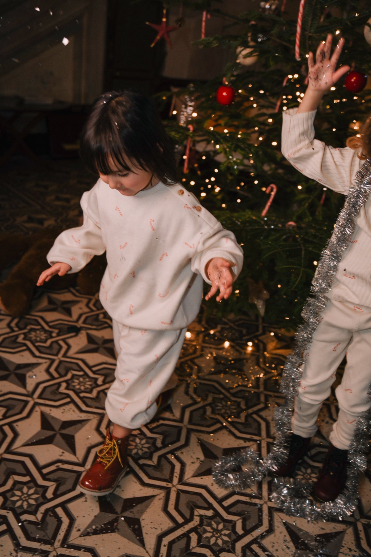 【LAST ONE】PANTALON PORGY POLAR ECRU CANDY CANE