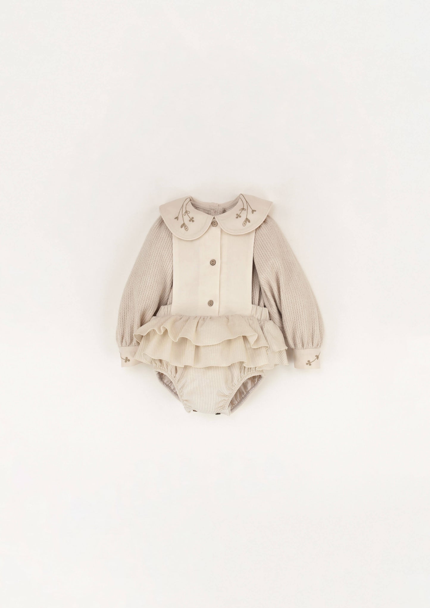【LAST ONE】Knitted blouse with baby collar