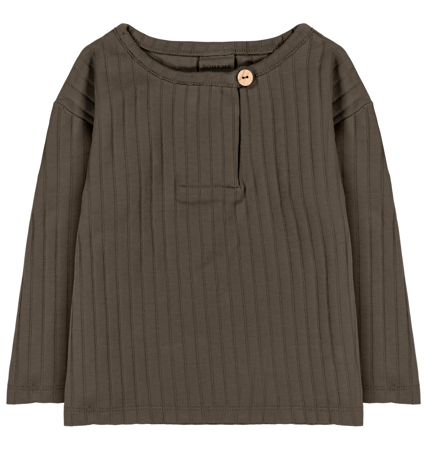 TSHIRT ORSO RIB TAUPE FONCÉ
