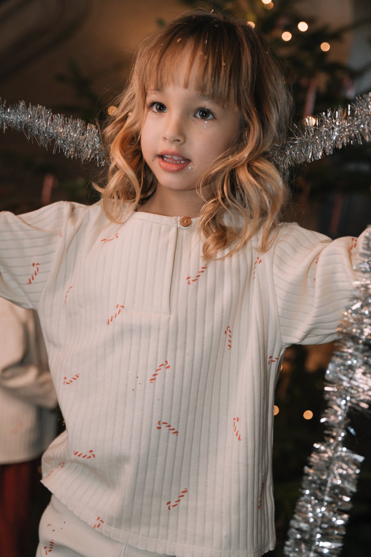 【LAST ONE】TSHIRT ORSO RIB ML CANDY CANE