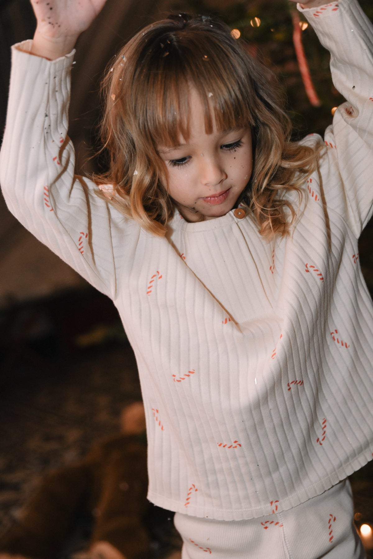 【LAST ONE】TSHIRT ORSO RIB ML CANDY CANE