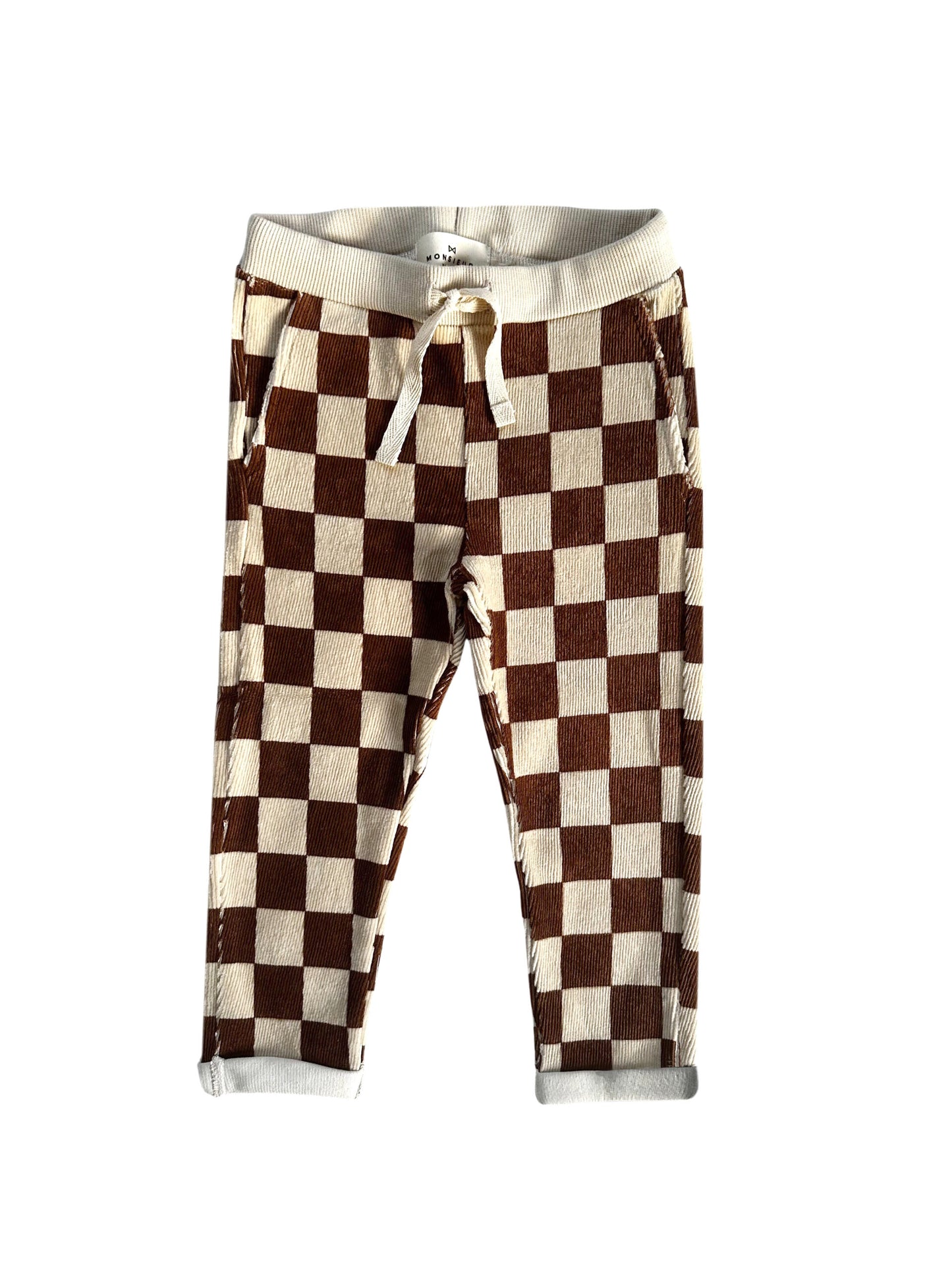 【LAST TWO】Check velvet pants