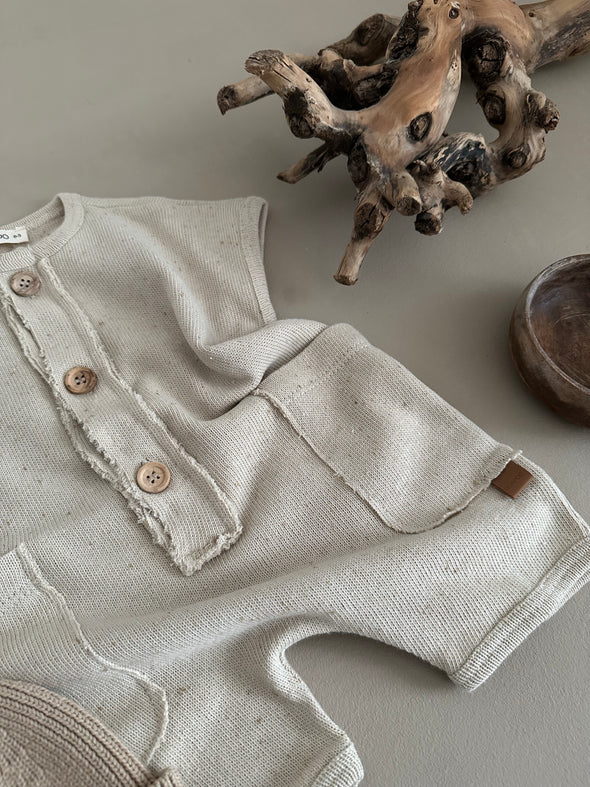 SHORT ROMPER | OAT SPRINKLE