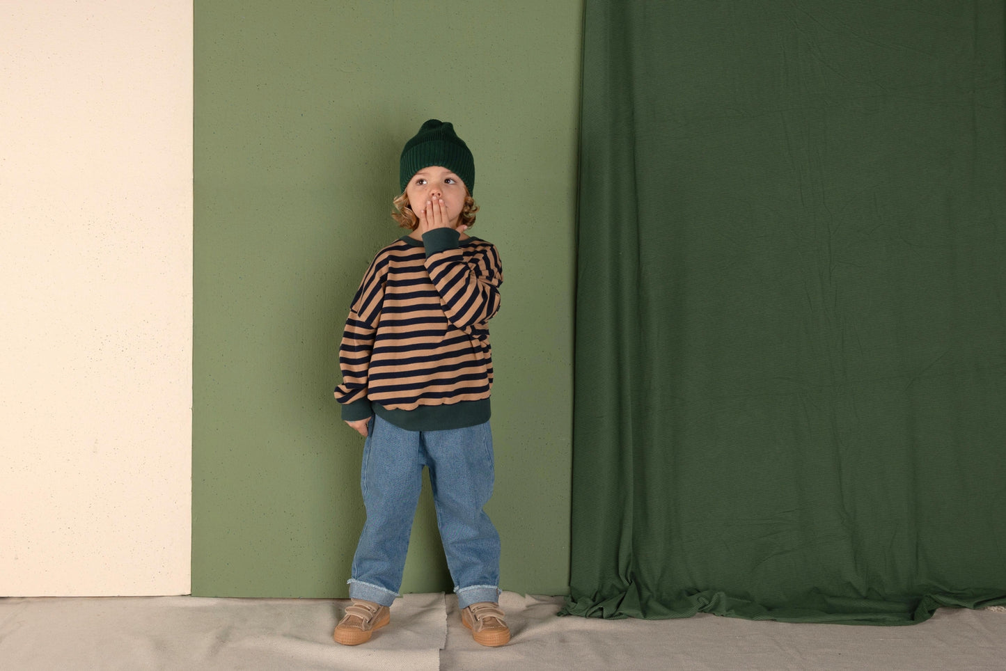 Rel Sweater / Navy Stripe