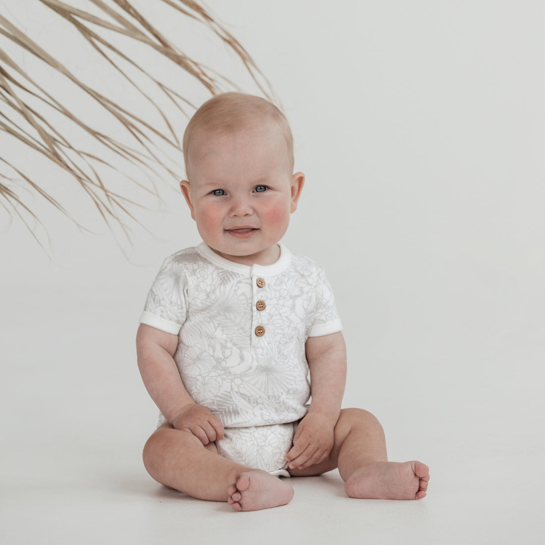 【LAST ONE】Aster & Oak - Animal AOP Henley Onesie