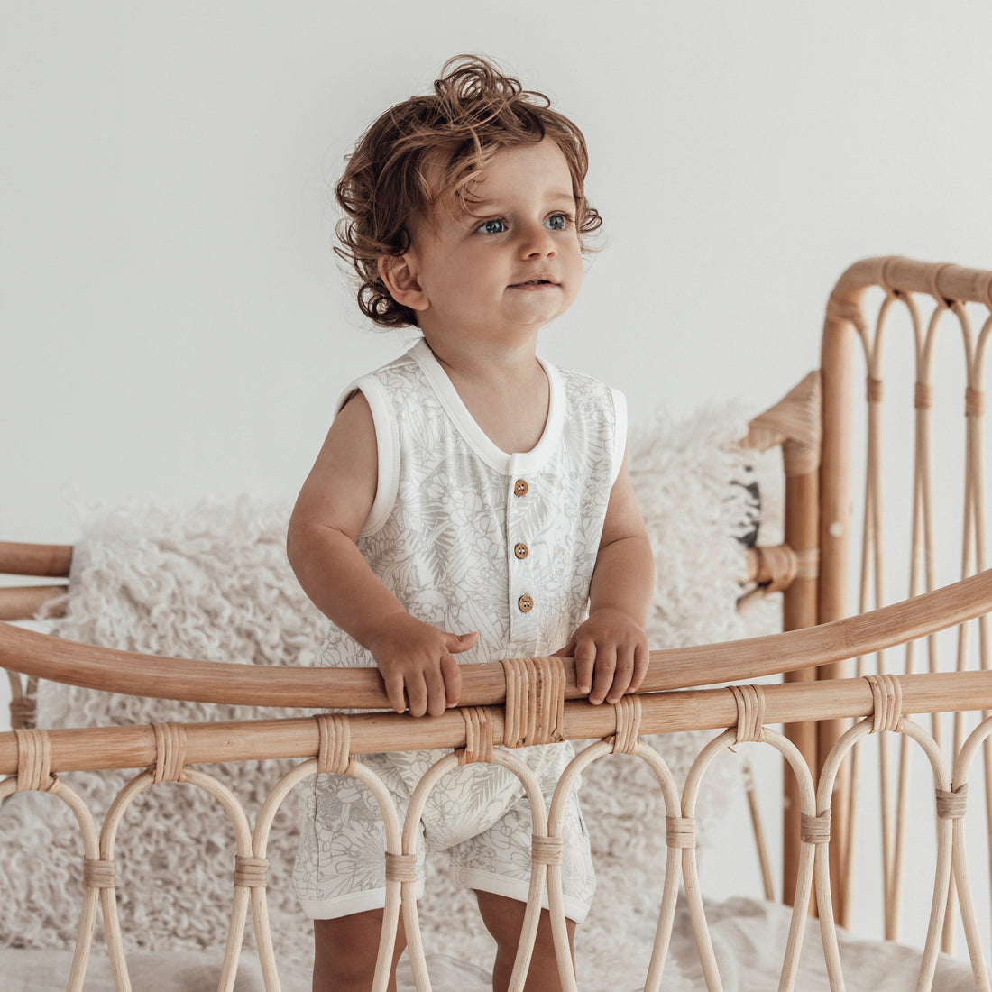 Aster & Oak - Animal Henley Romper