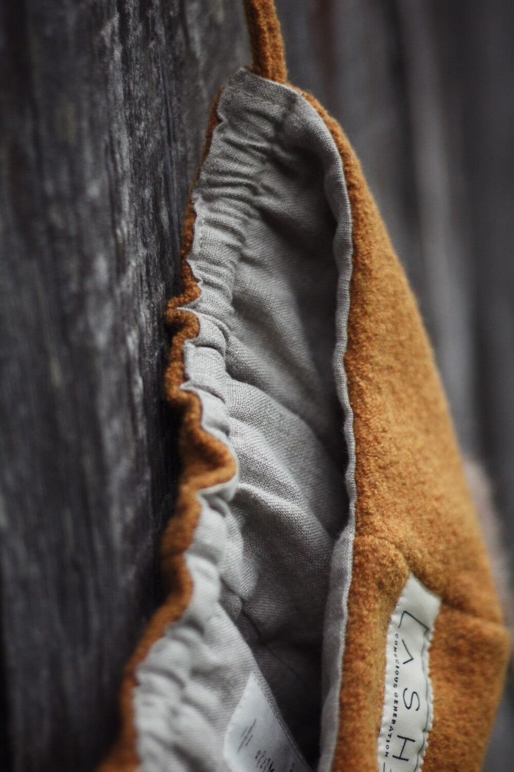 【LAST ONE】MUSTARD MOUSE WOOL BONNET