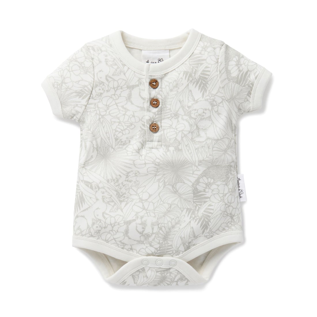 【LAST ONE】Aster & Oak - Animal AOP Henley Onesie