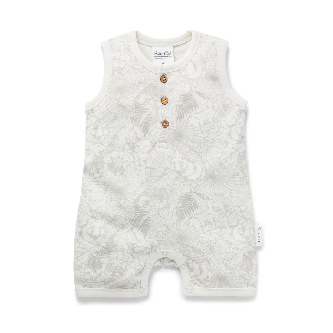 Aster & Oak - Animal Henley Romper