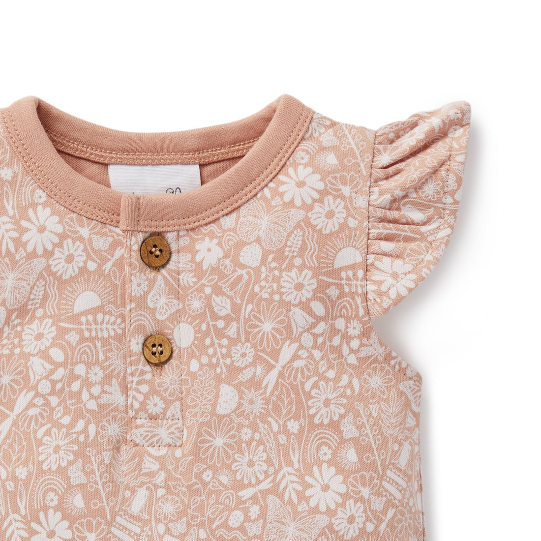 Aster & Oak - Ditzy Floral Flutter Onesie