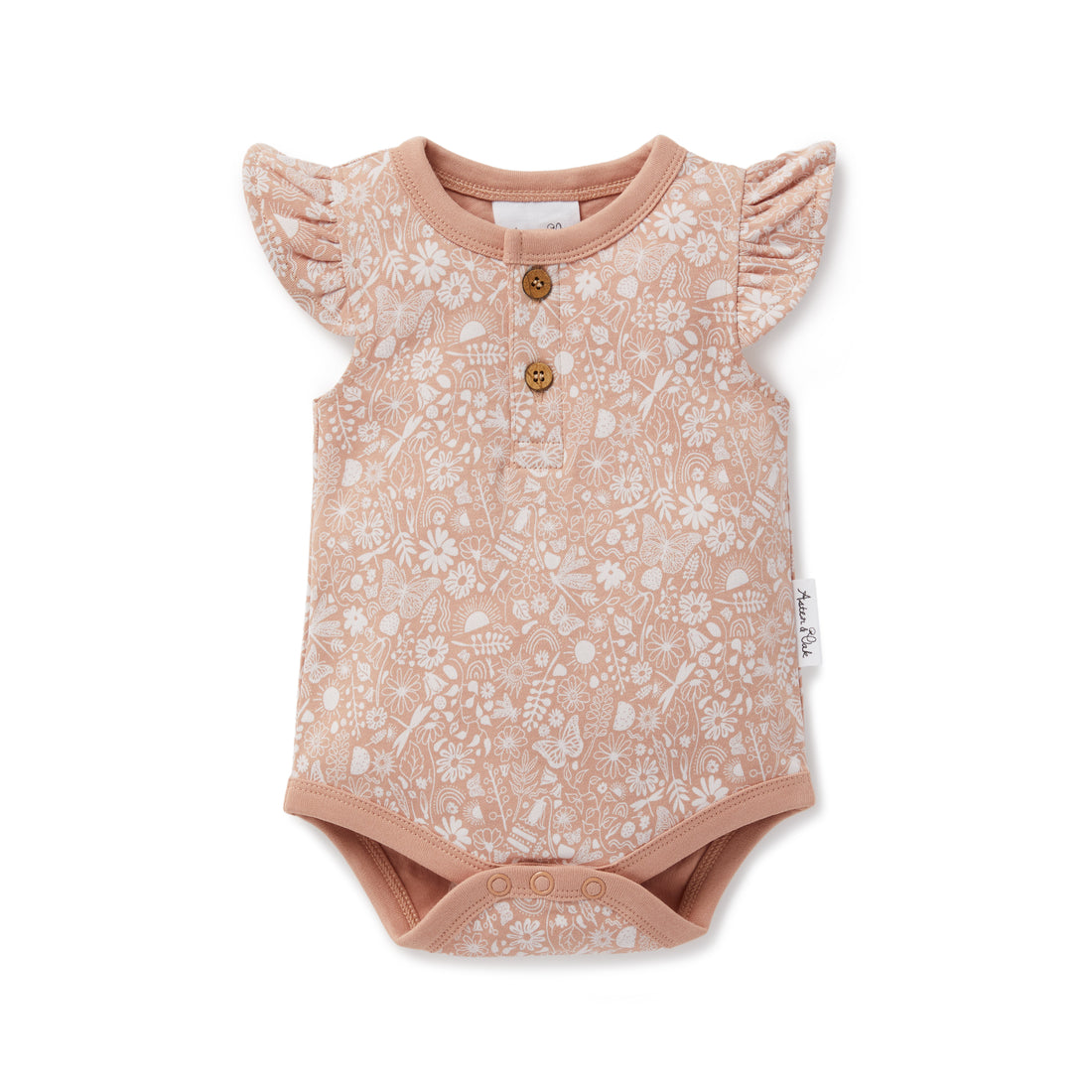 Aster & Oak - Ditzy Floral Flutter Onesie